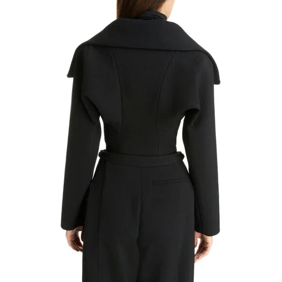 $3320 ALAIA Alaïa Women's Stretch Wool Zipped Jacket Black Size 36 / US 4 / S